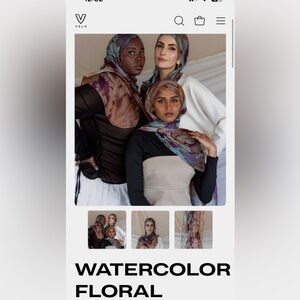 COPY - Watercolor Floral Vela scarf